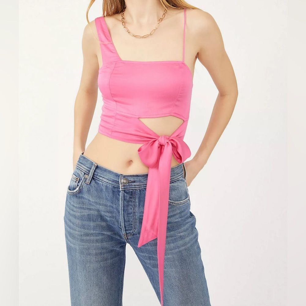 Free People Mila Tie Crop Top